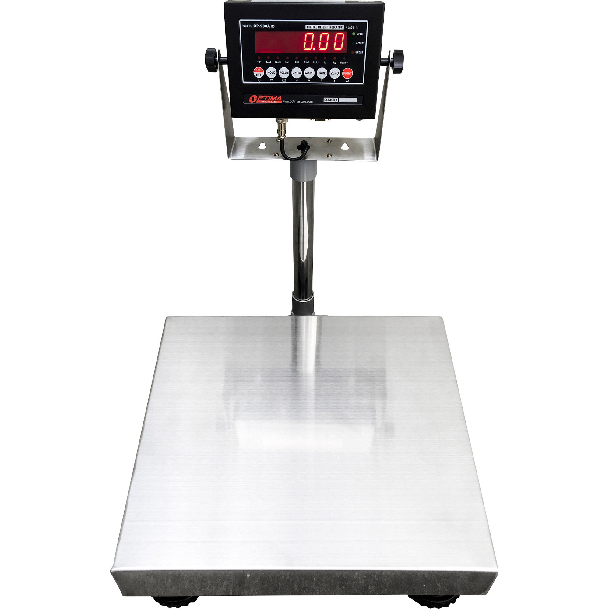 Optima Scale 16in. x 16in. Bench Scale, 300-Lb. Capacity, 0.05-Lb. Display Increments, Model# OP-915-1616-300